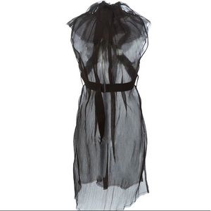 Ann Demeulemeester black silk dress
